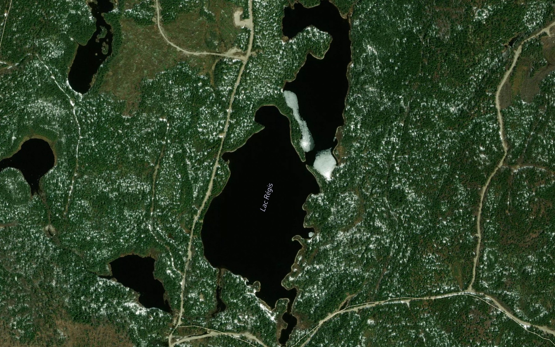 Satellite map of the Lac Regis