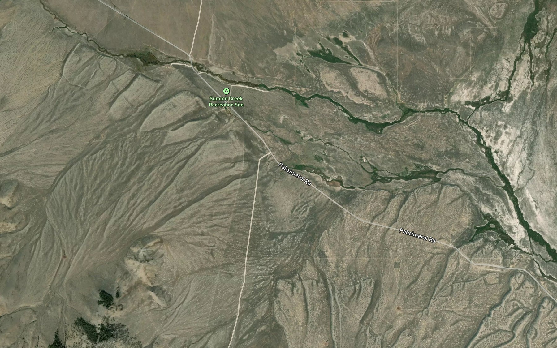 Satellite map of the Moffett Springs