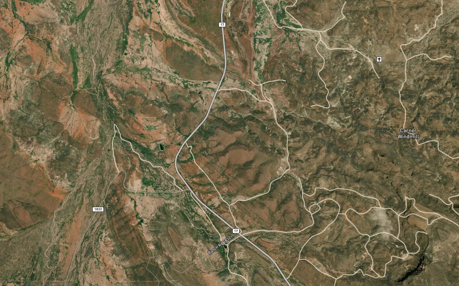 Satellite map of the Dark Canyon Springs