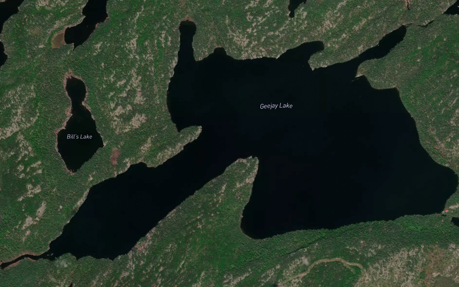 Satellite map of the Geejay Lake