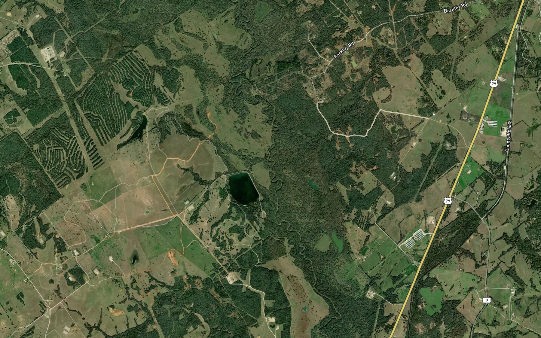 Satellite map of the Steele Creek