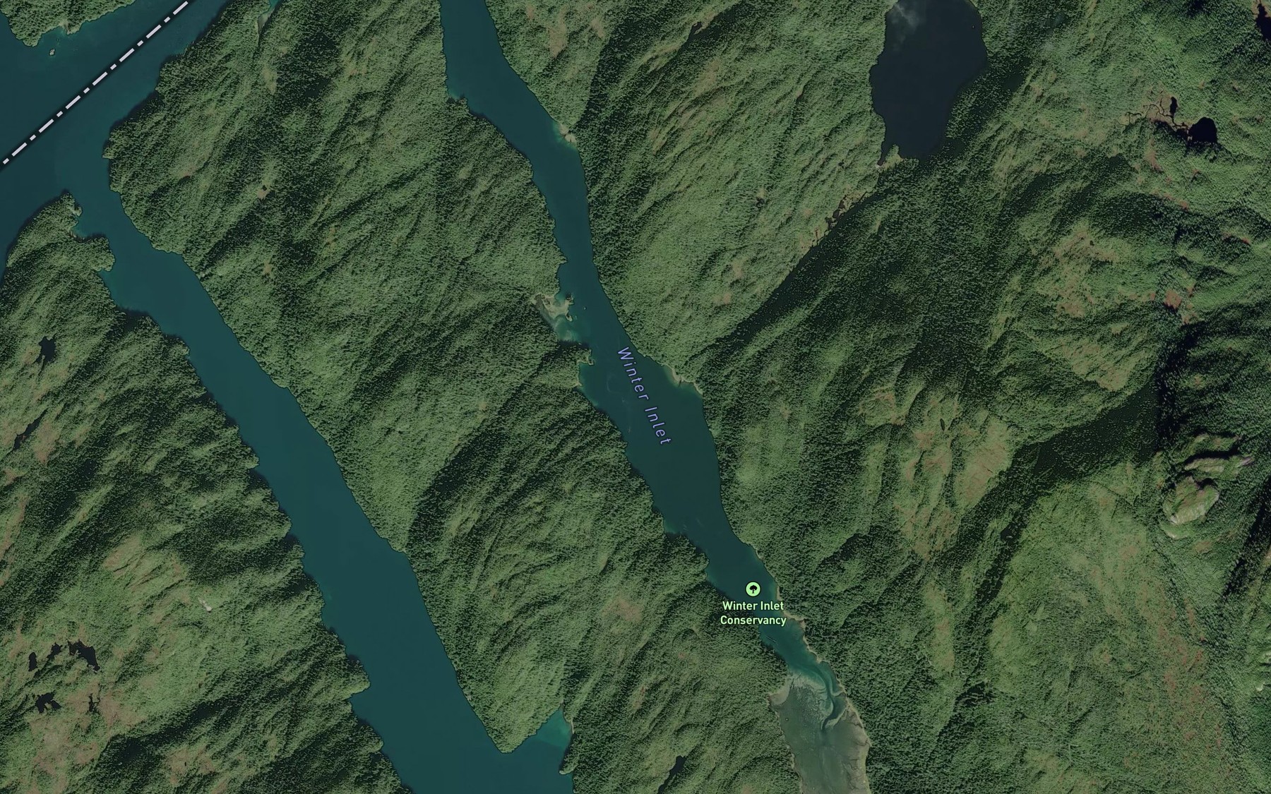 Satellite map of the Winter Inlet