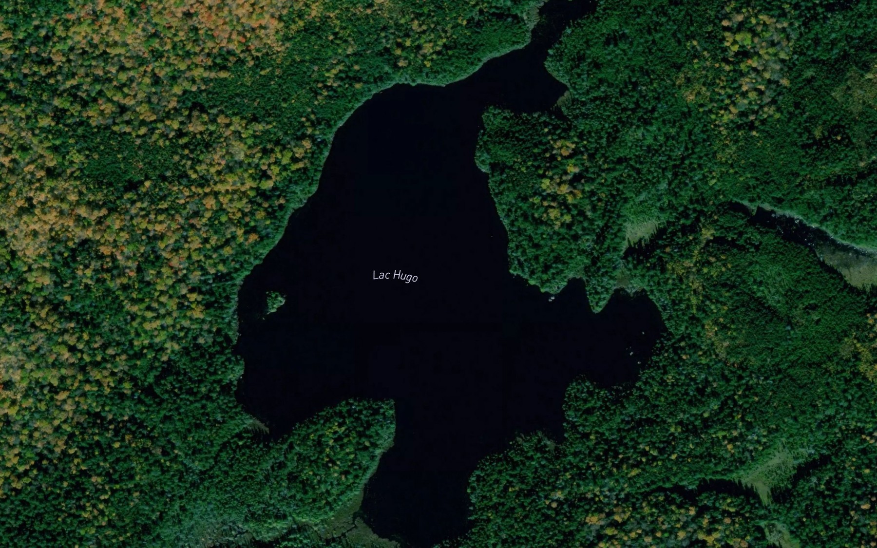 Satellite map of the Lac Hugo