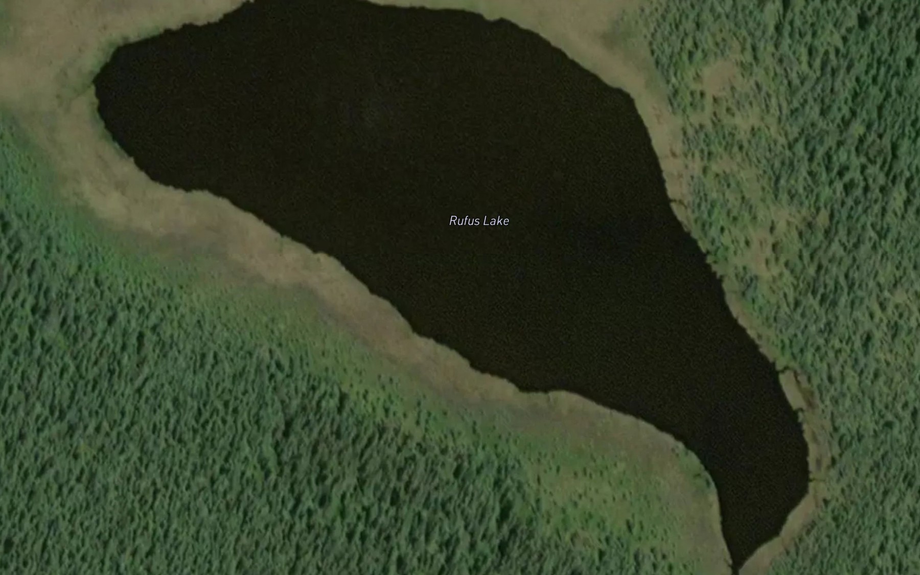 Satellite map of the Rufus Lake