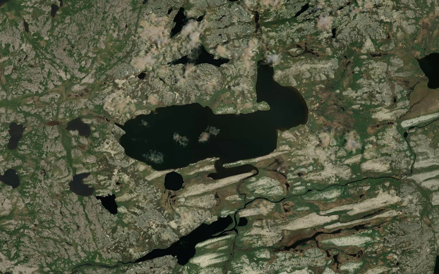 Satellite map of the Lac Natisiskan