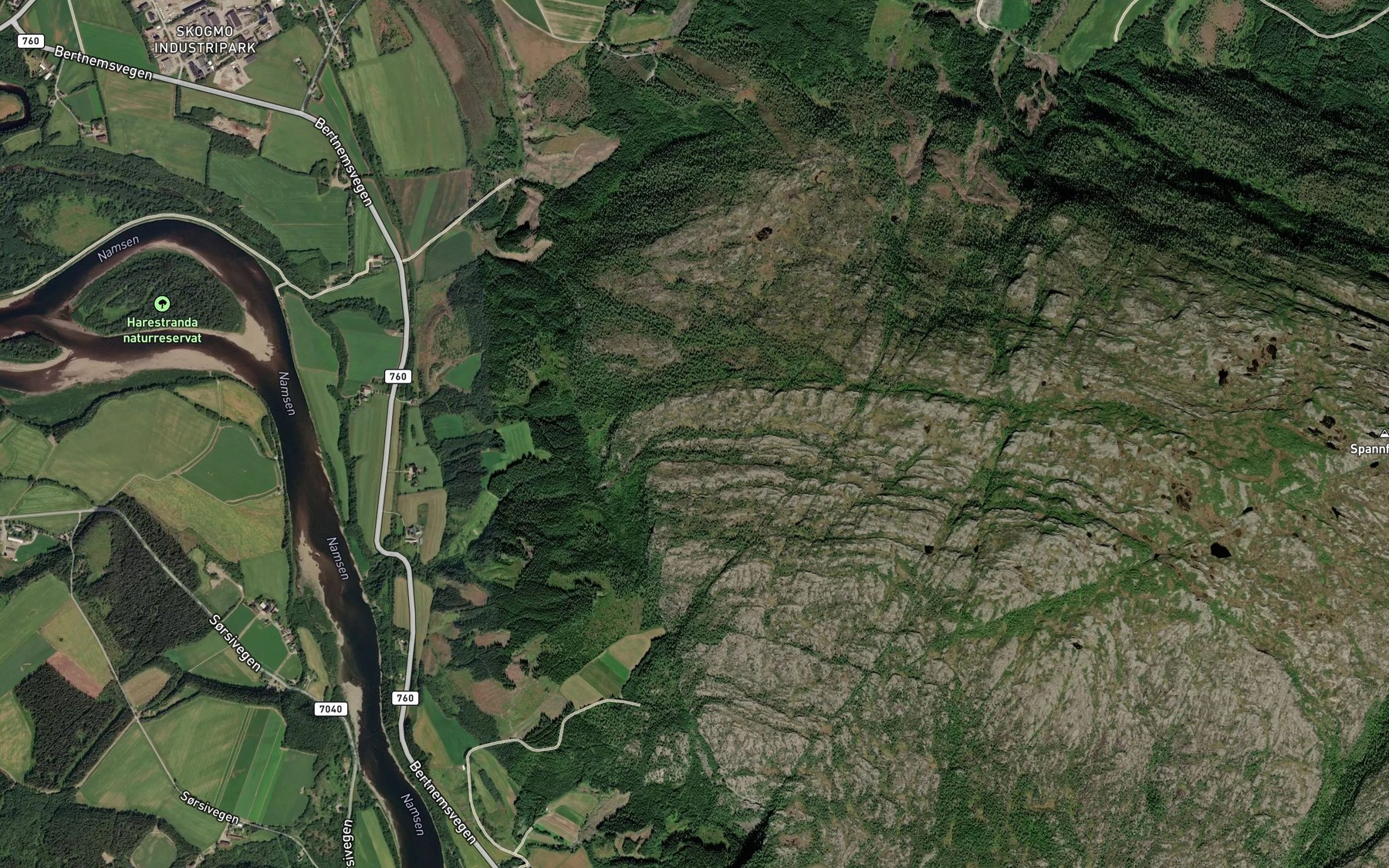 Satellite map of the Melhusbekken