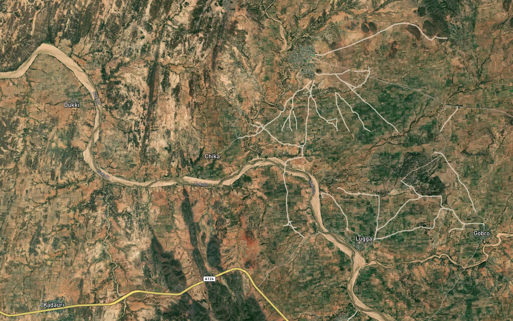 Satellite map of the Baban Gebe