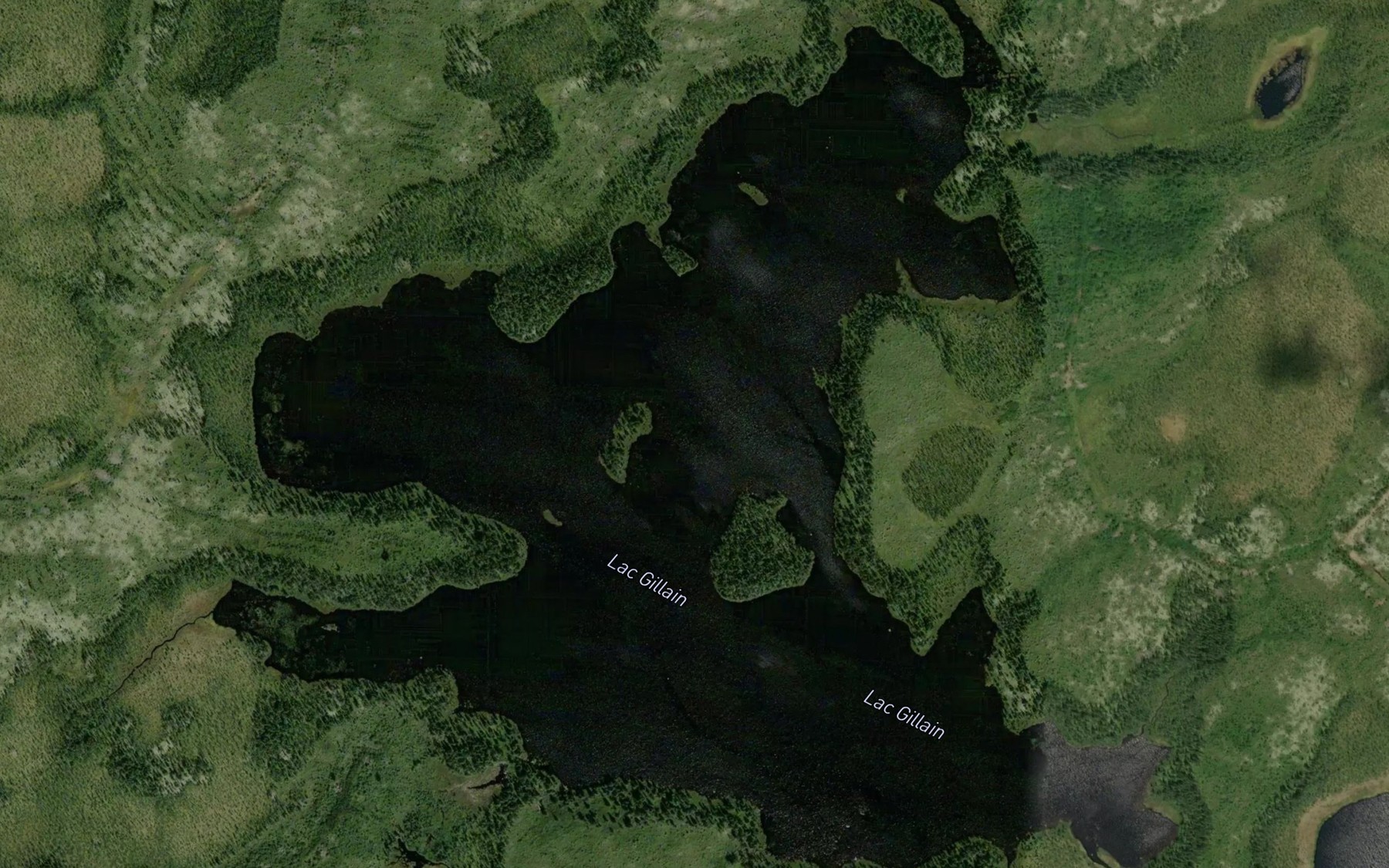Satellite map of the Lac Gillain