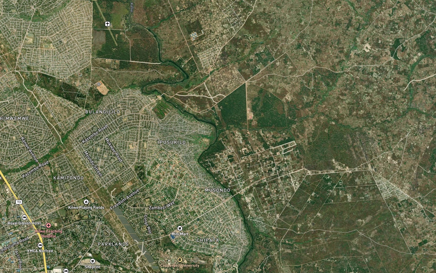 Satellite map of the Mafupa