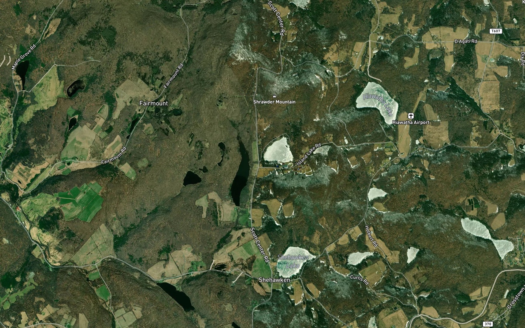 Satellite map of the Island Pond