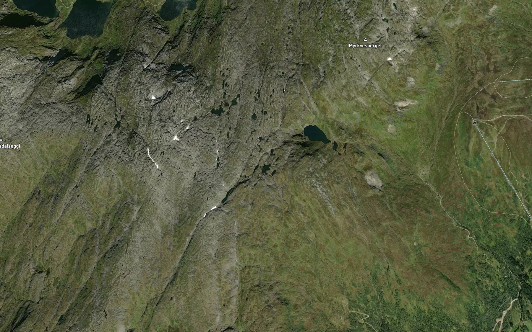 Satellite map of the Kolbeinstjornane