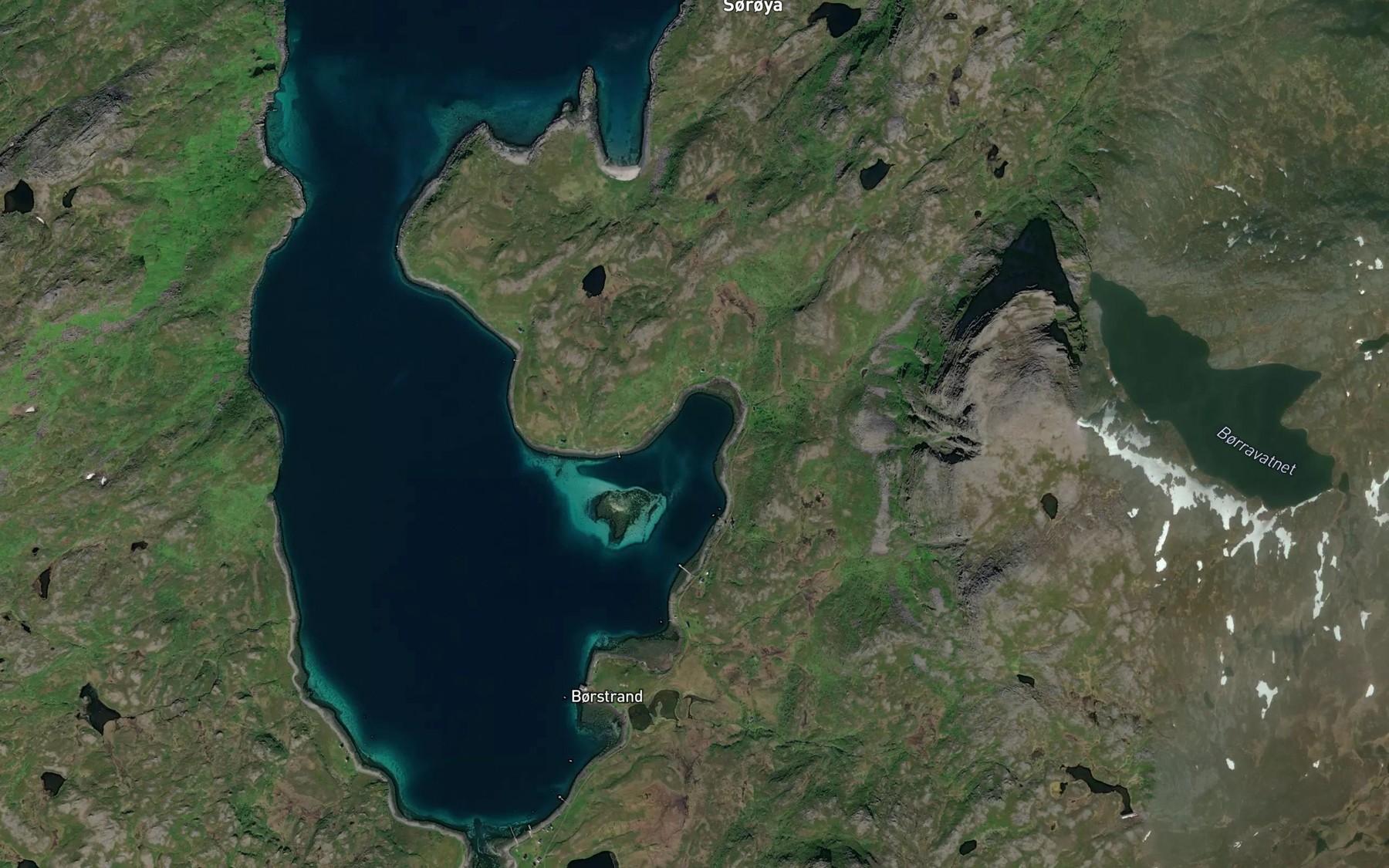 Satellite map of the Borbukta