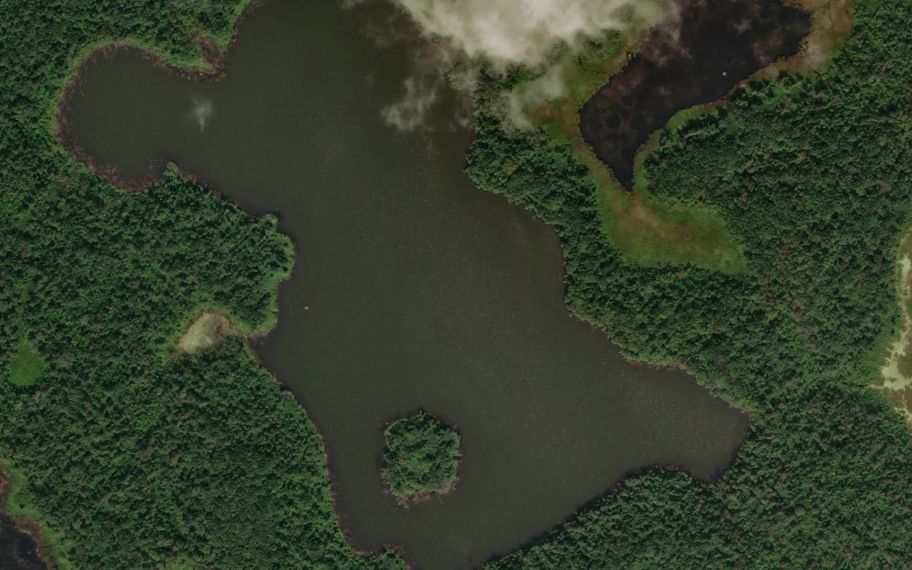 Satellite map of the South Lake of the Island