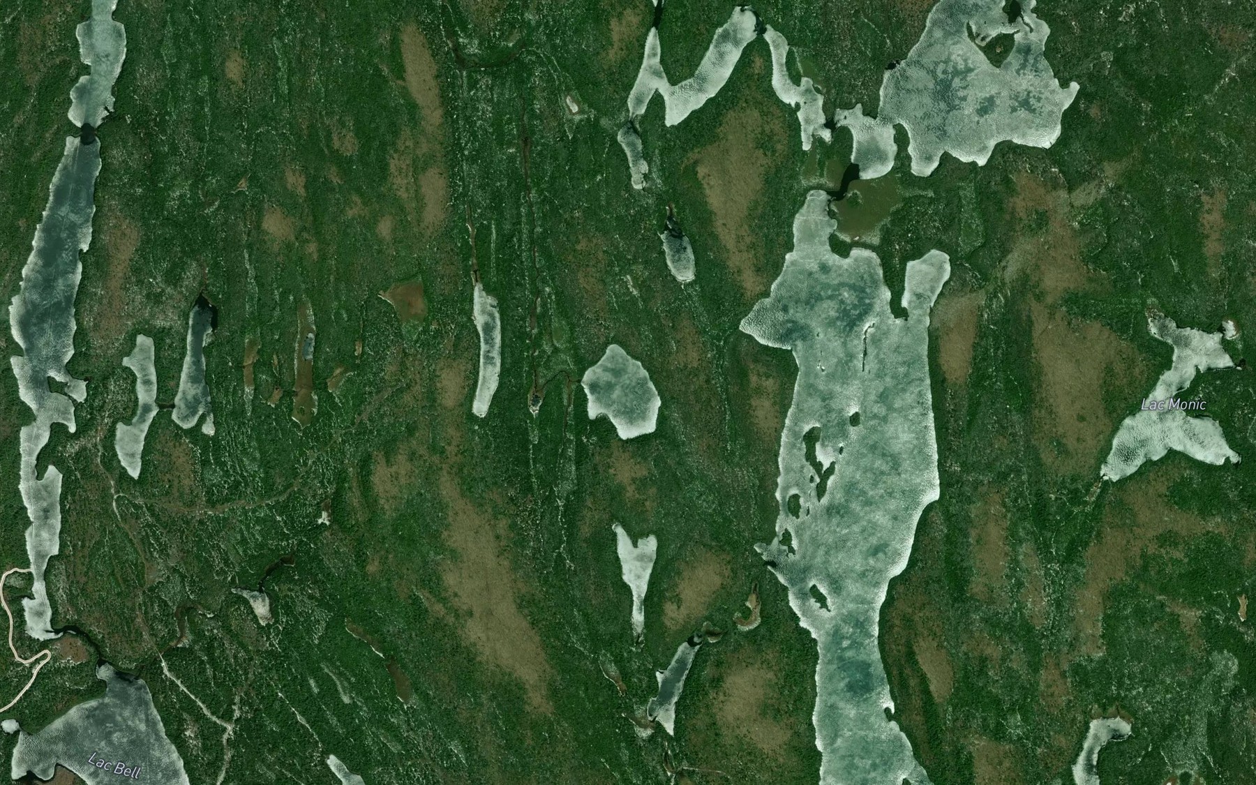 Satellite map of the Lac Johanne