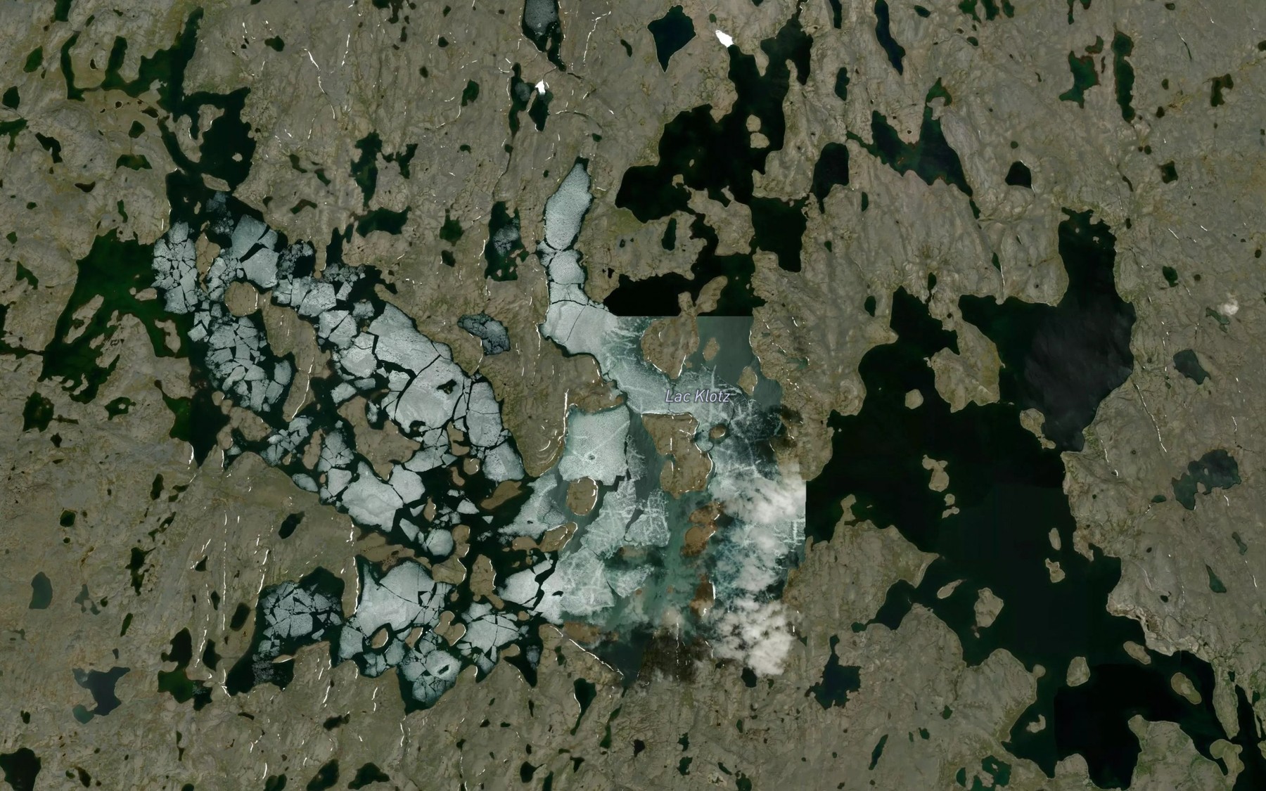 Satellite map of the Lac Klotz