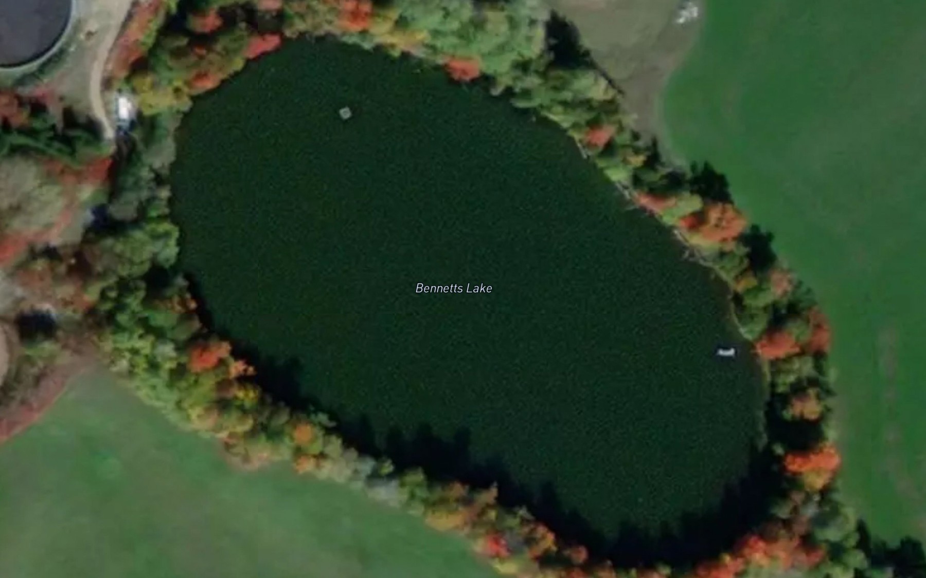 Satellite map of the Bennetts Lake