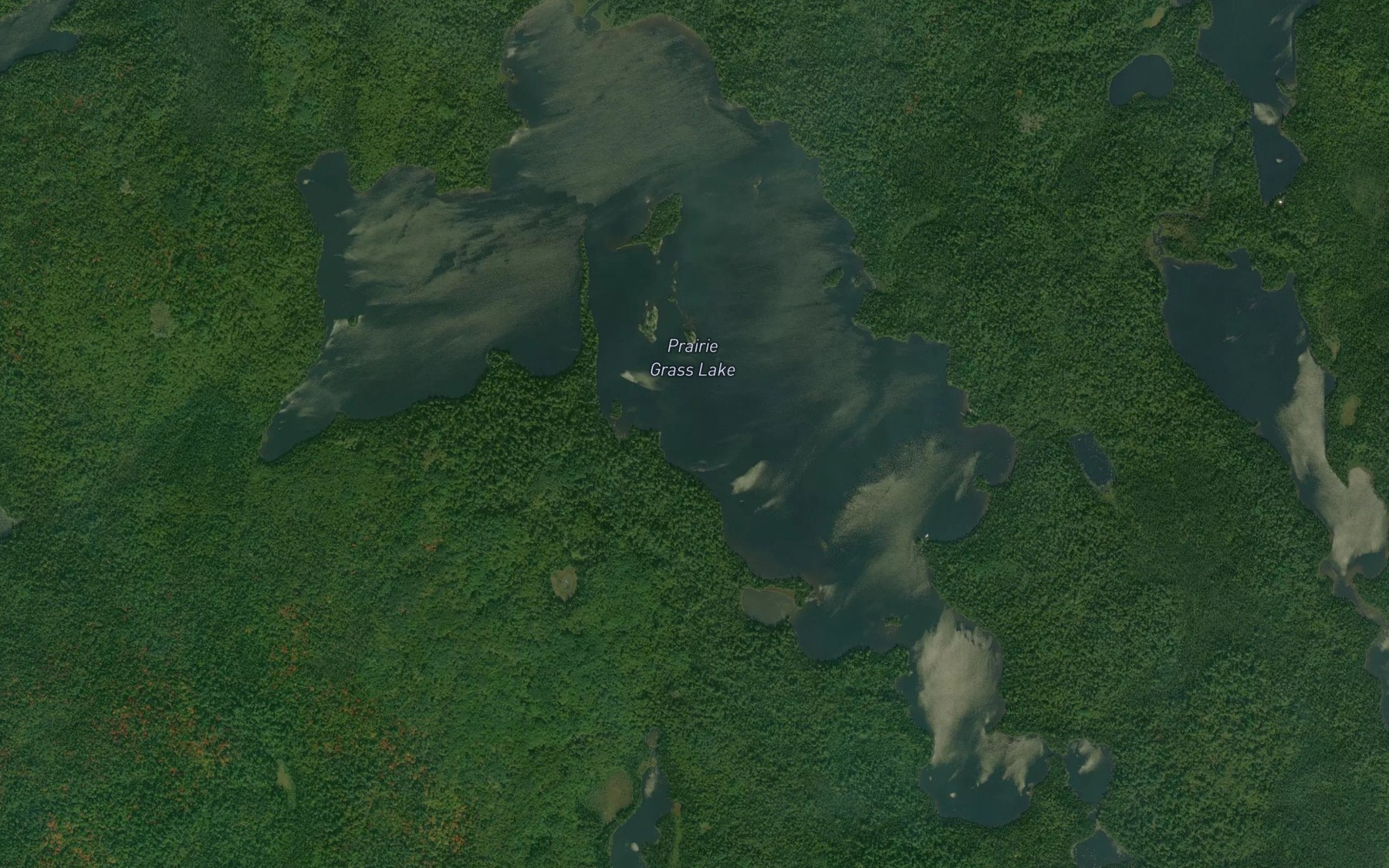 Satellite map of the Prairie Grass Lake