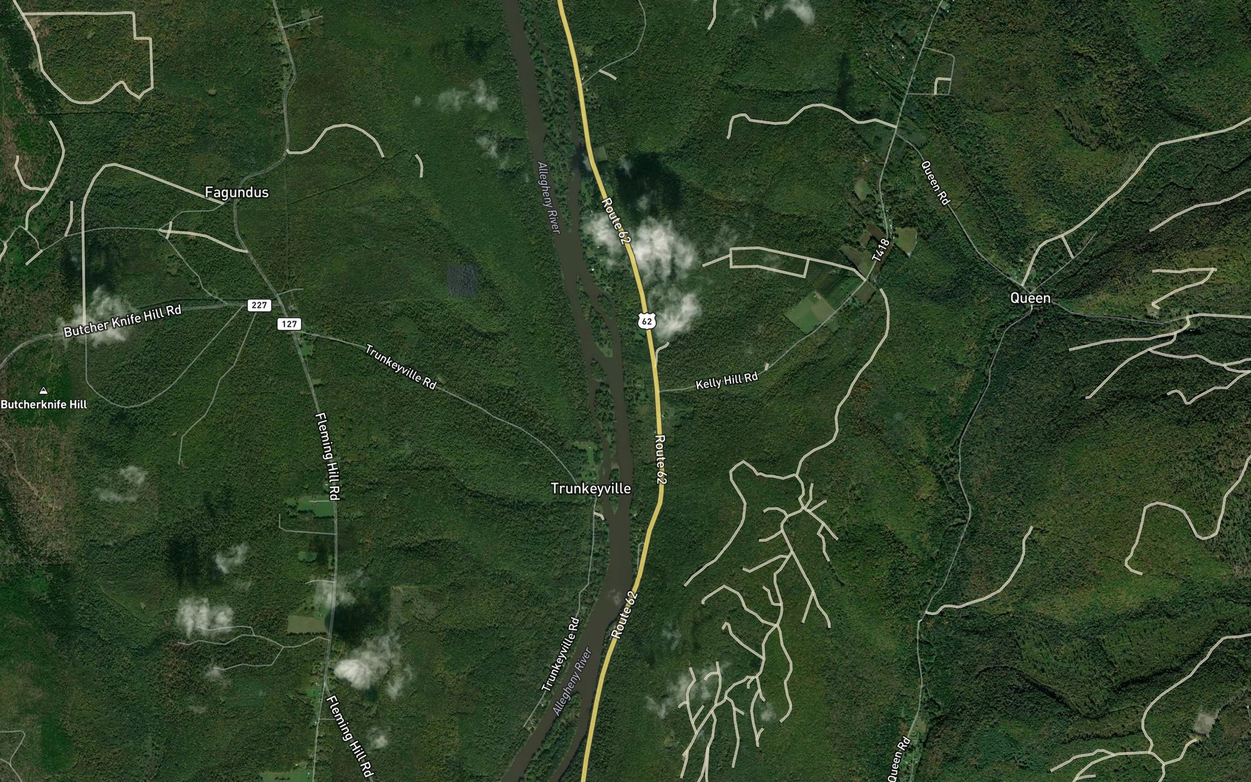 Satellite map of the Schwab Run