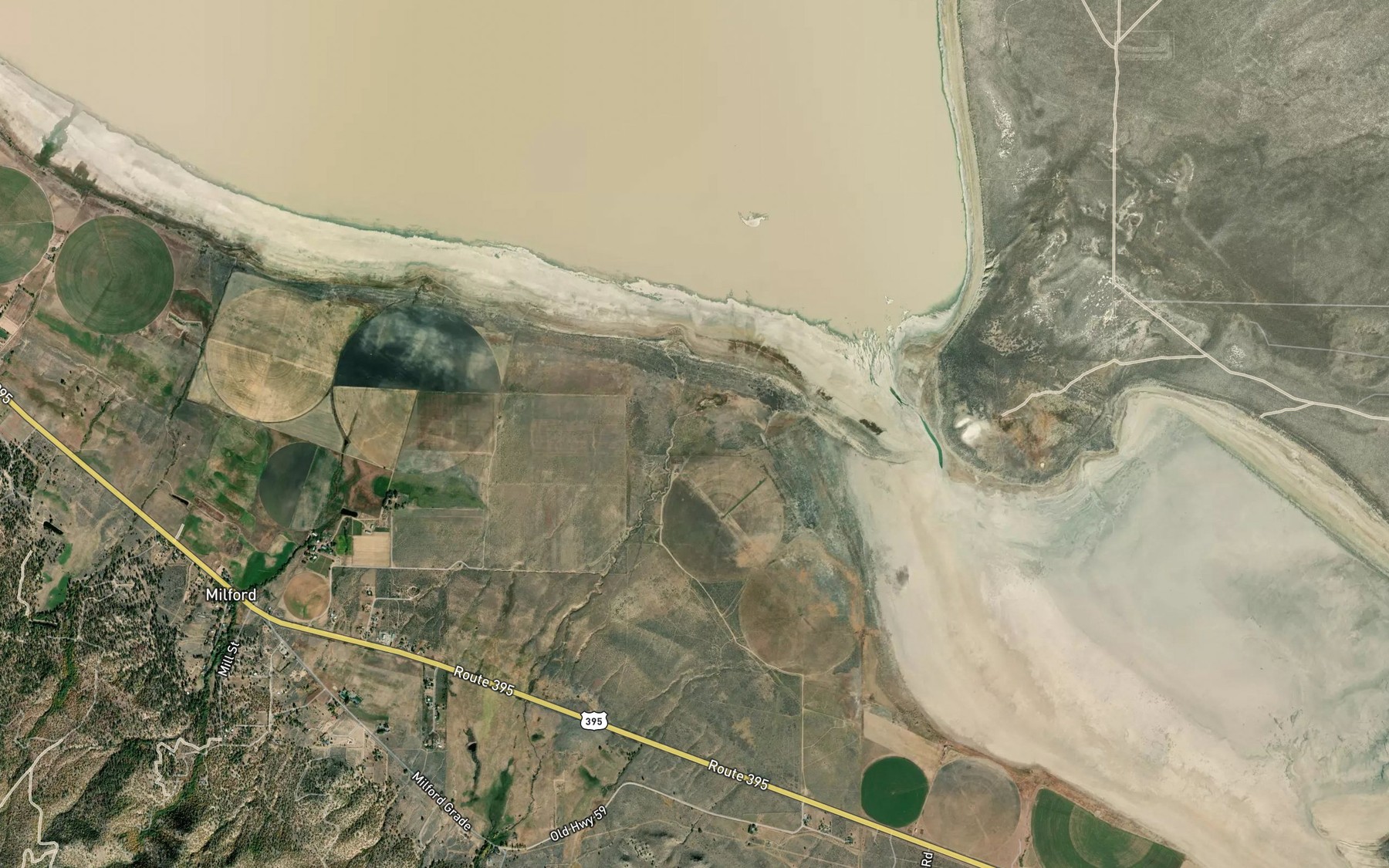 Satellite map of the McDermott Creek