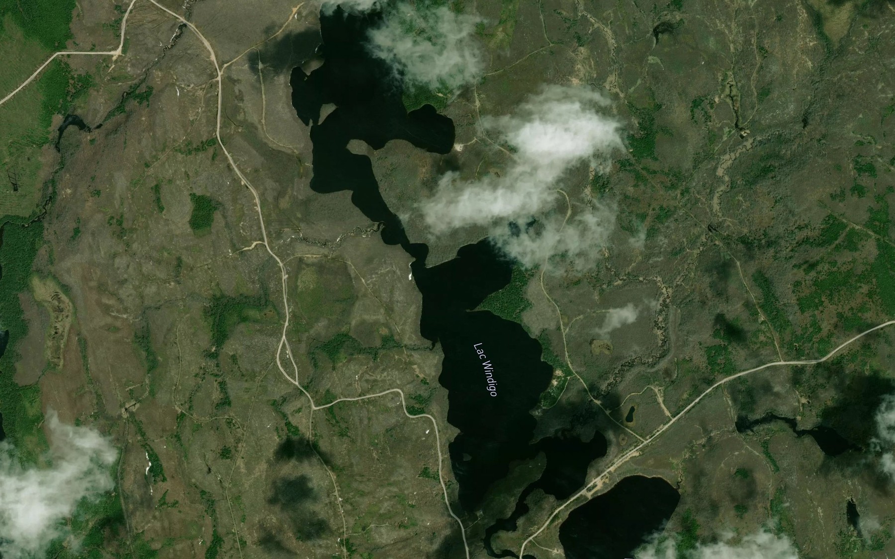 Satellite map of the Lac Windigo