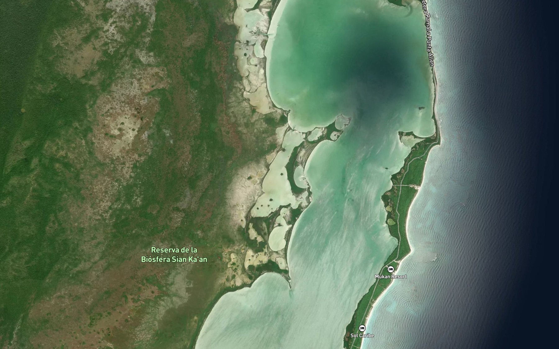 Satellite map of the Catoche