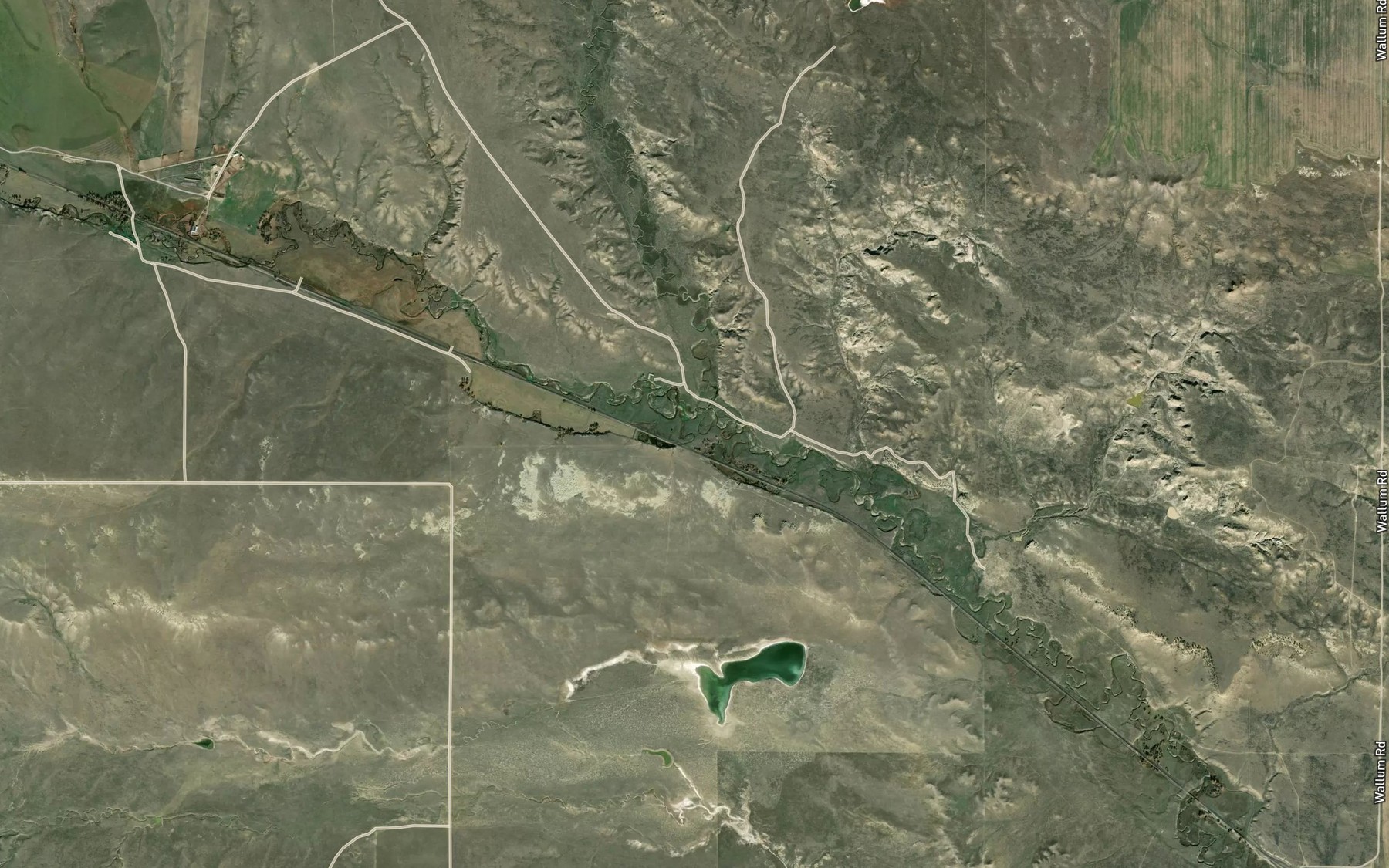 Satellite map of the Spring Creek