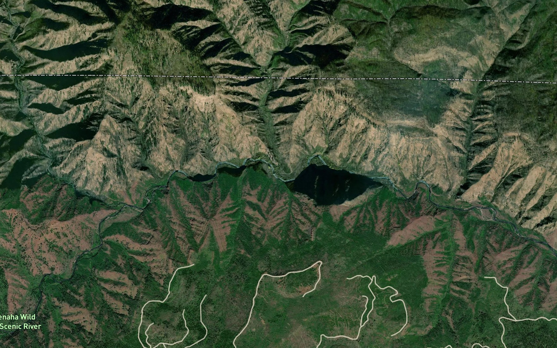 Satellite map of the Weller Creek