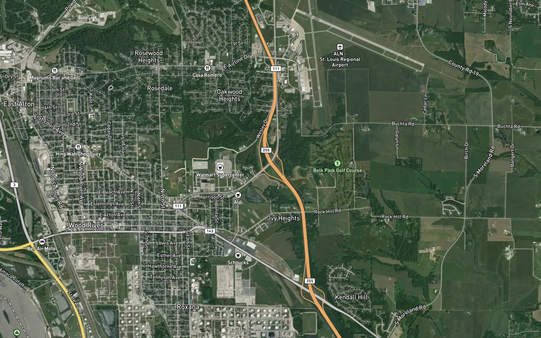 Satellite map of the Gvillo Pond