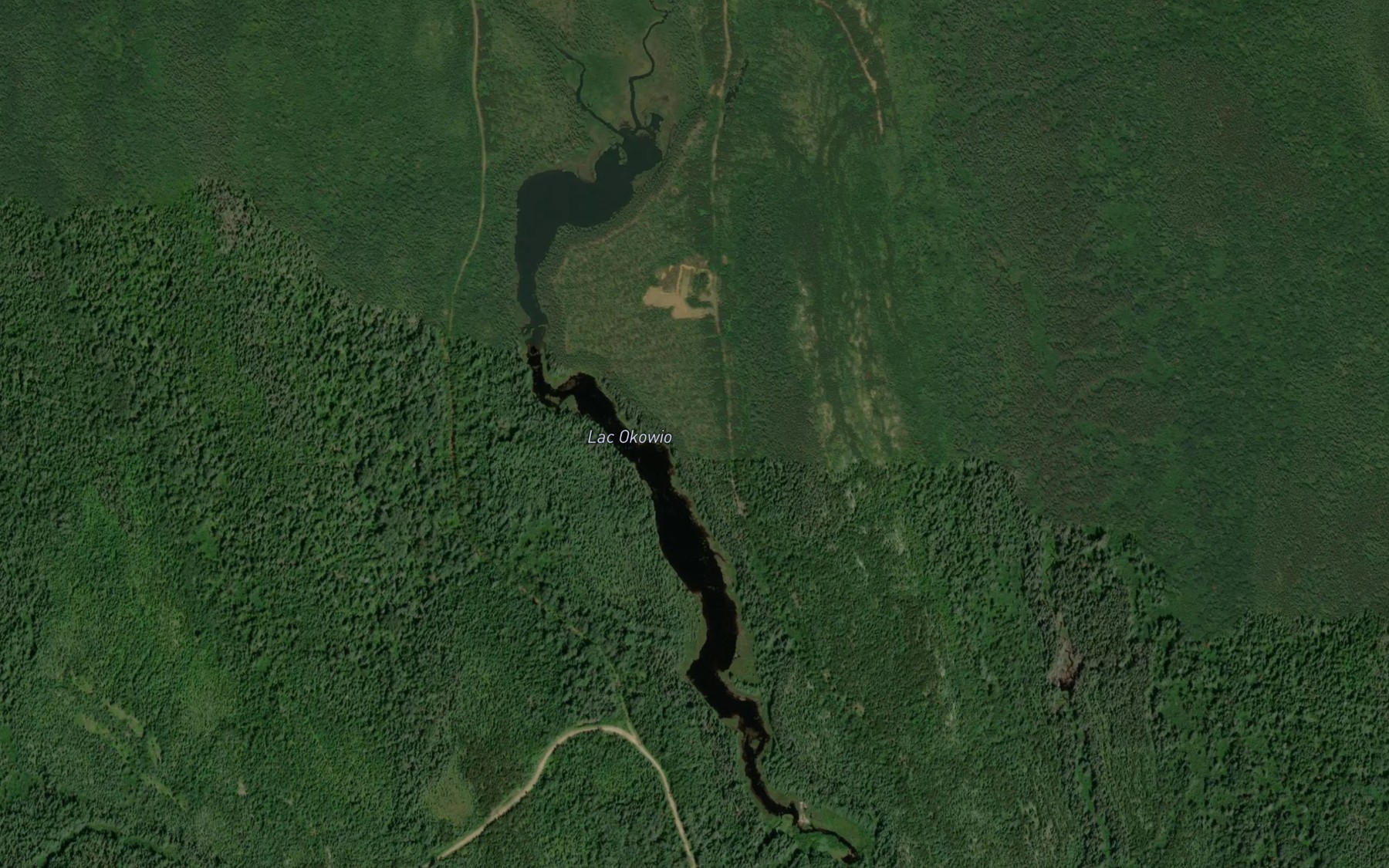Satellite map of the Lac Okowio