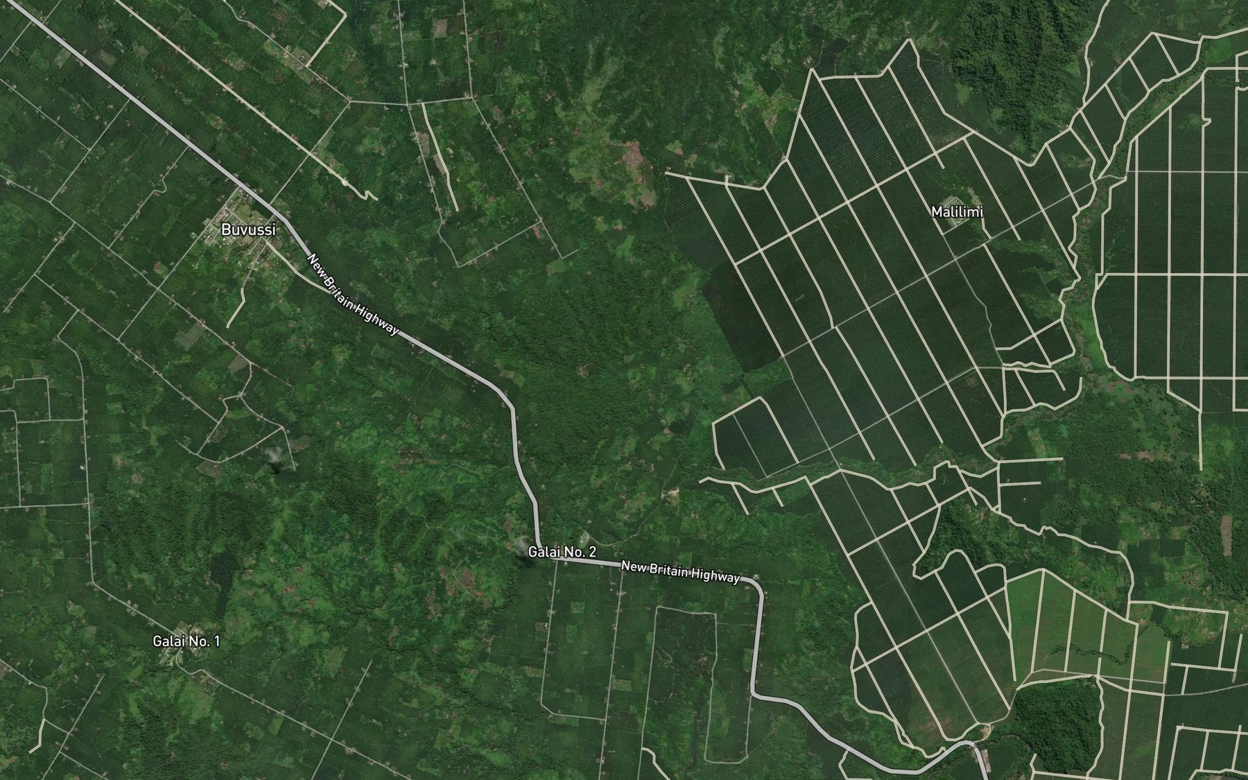 Satellite map of the Mapili Creek