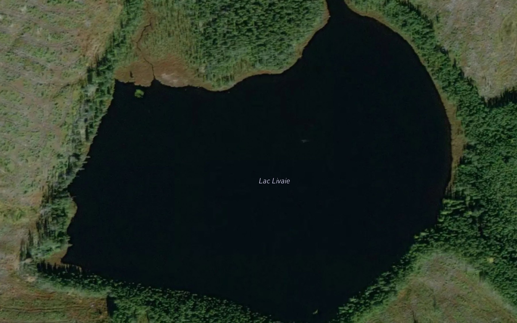 Satellite map of the Lac Livaie