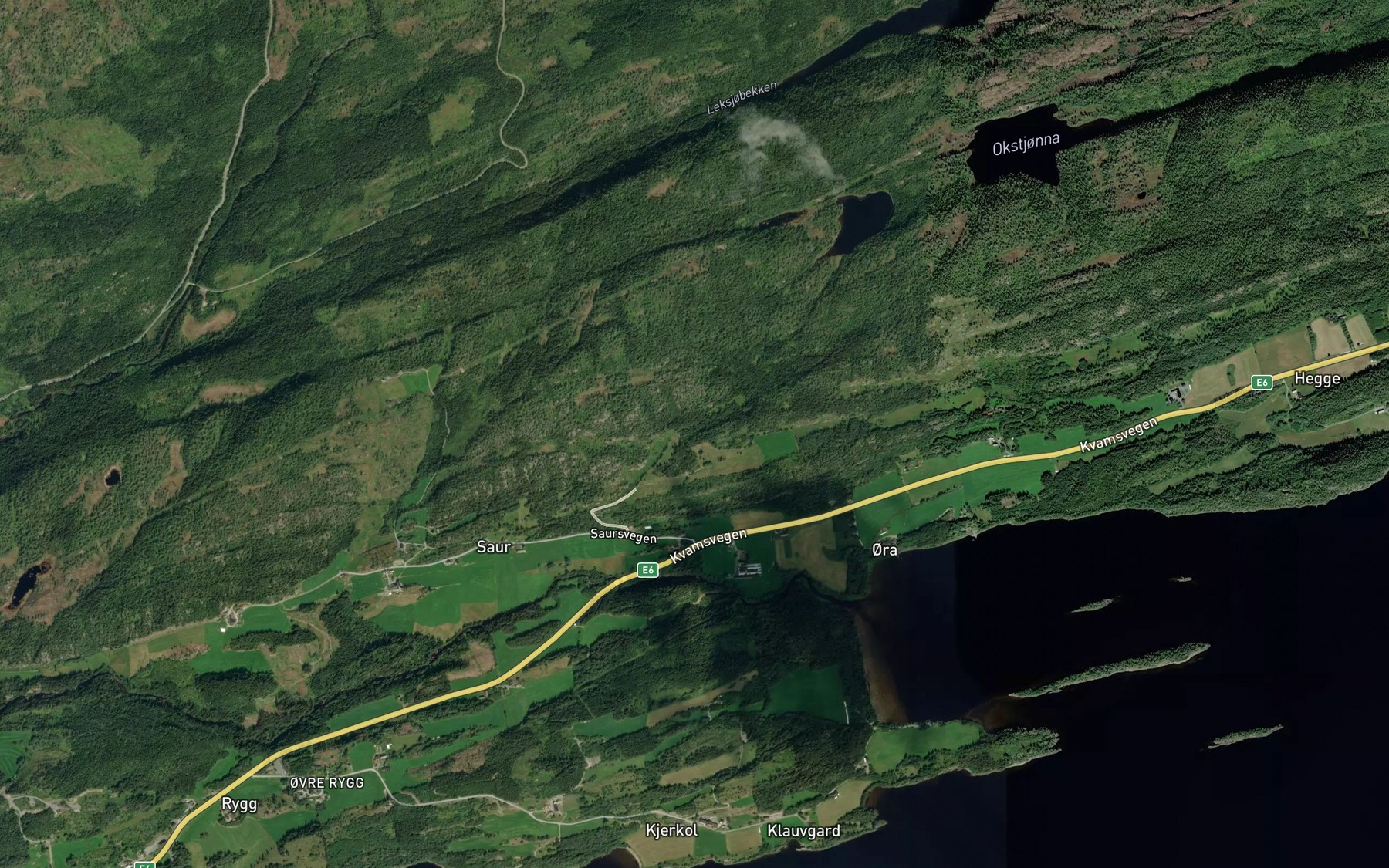 Satellite map of the Sjursengbekken