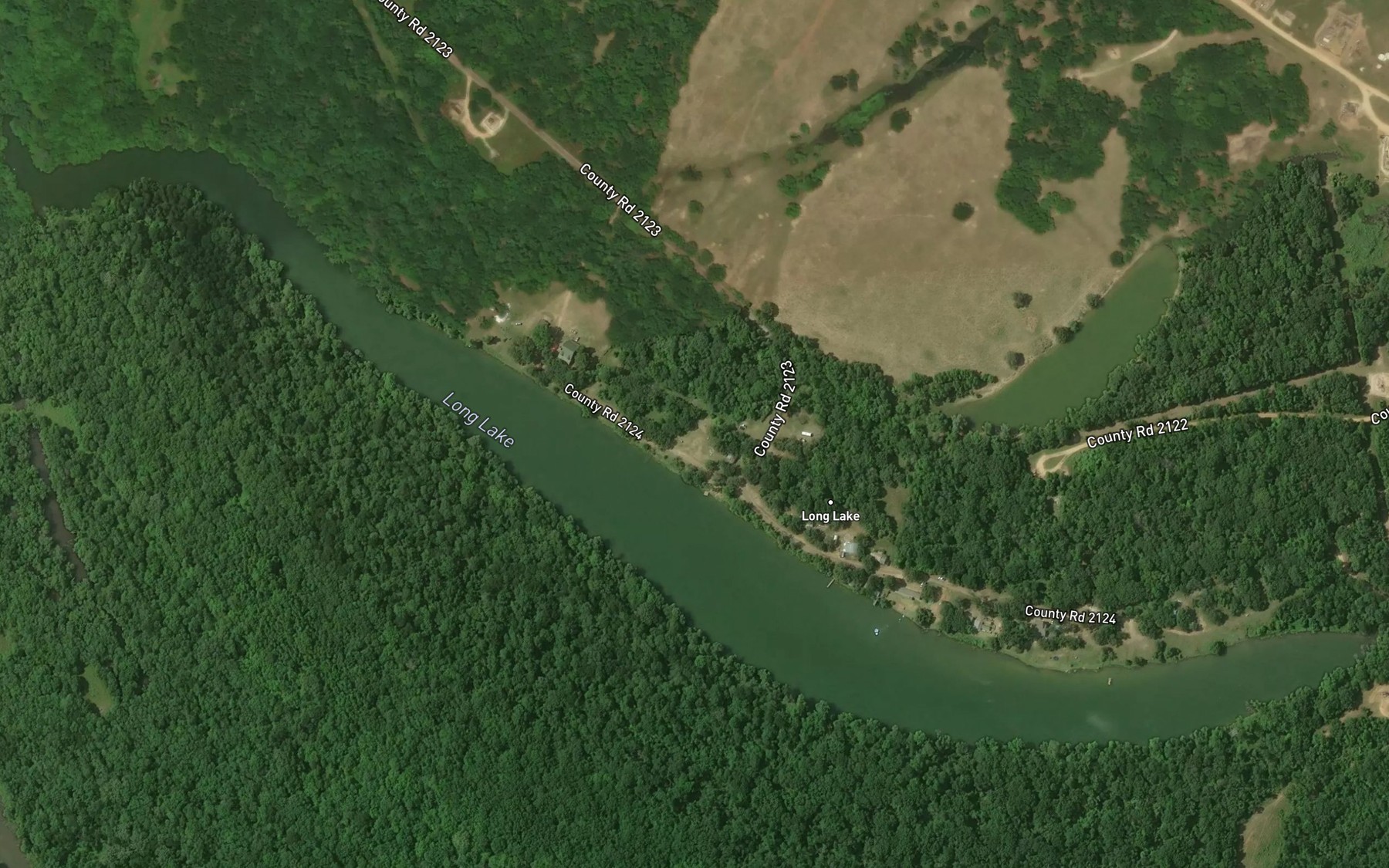 Satellite map of the Long Lake