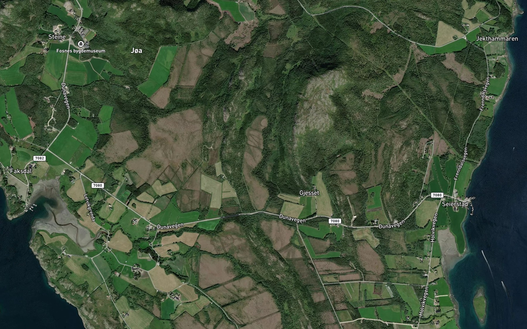 Satellite map of the Saeterbekken