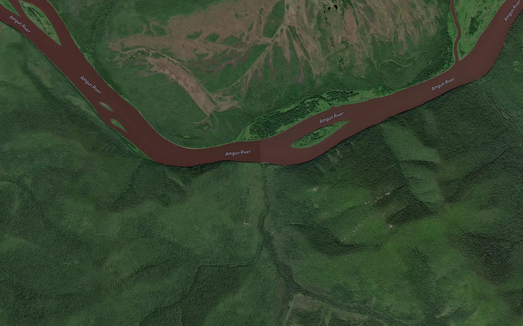 Satellite map of the Verkhniy Oskaul