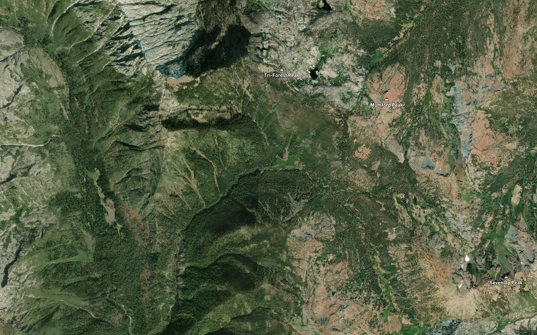 Satellite map of the Willow Creek