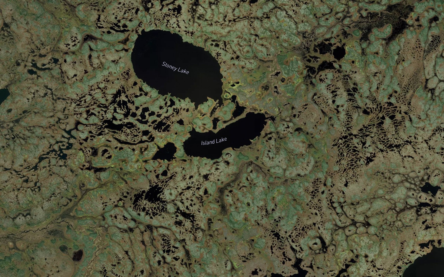 Satellite map of the Island Lake