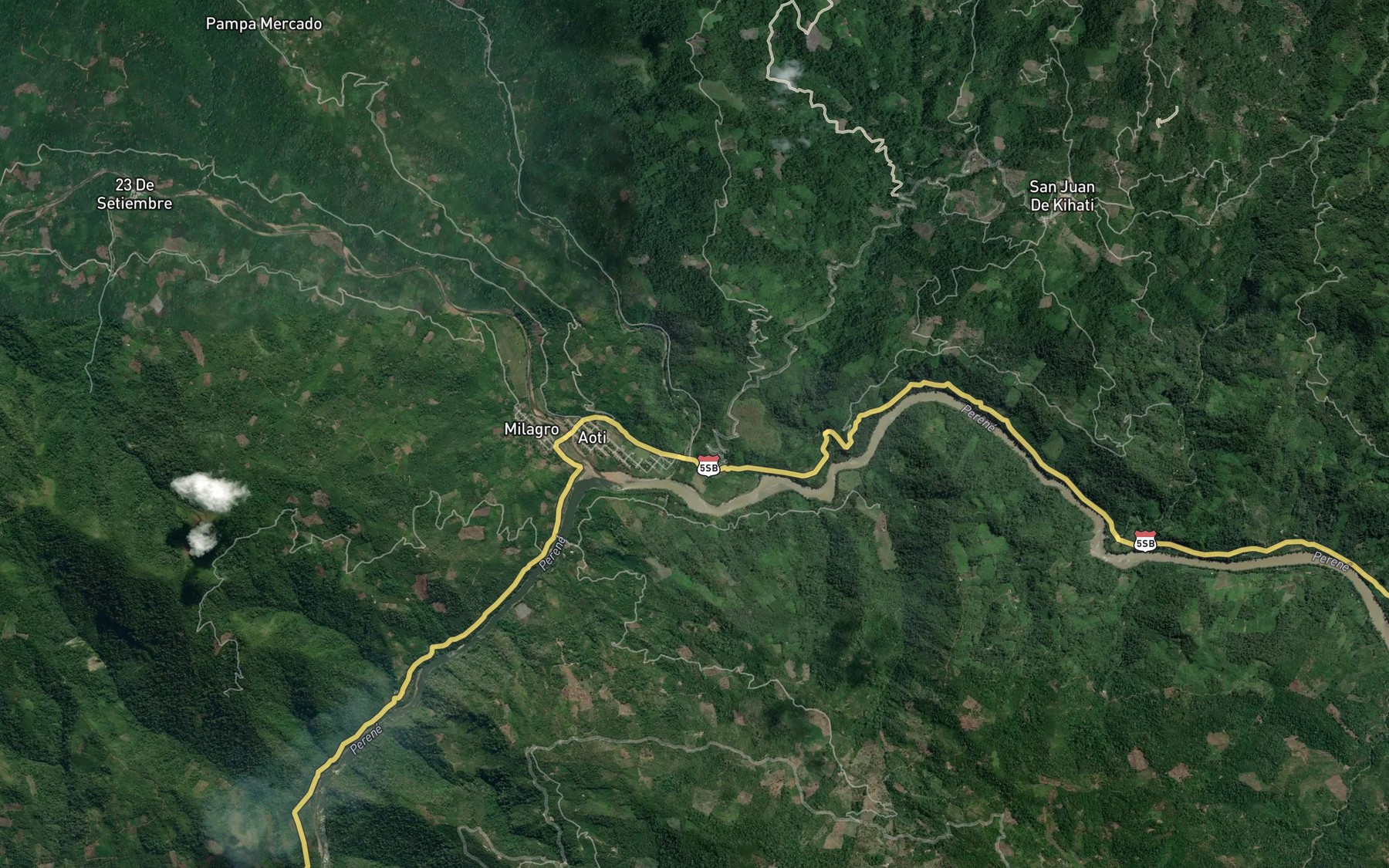 Satellite map of the Quebrada Casnavichini