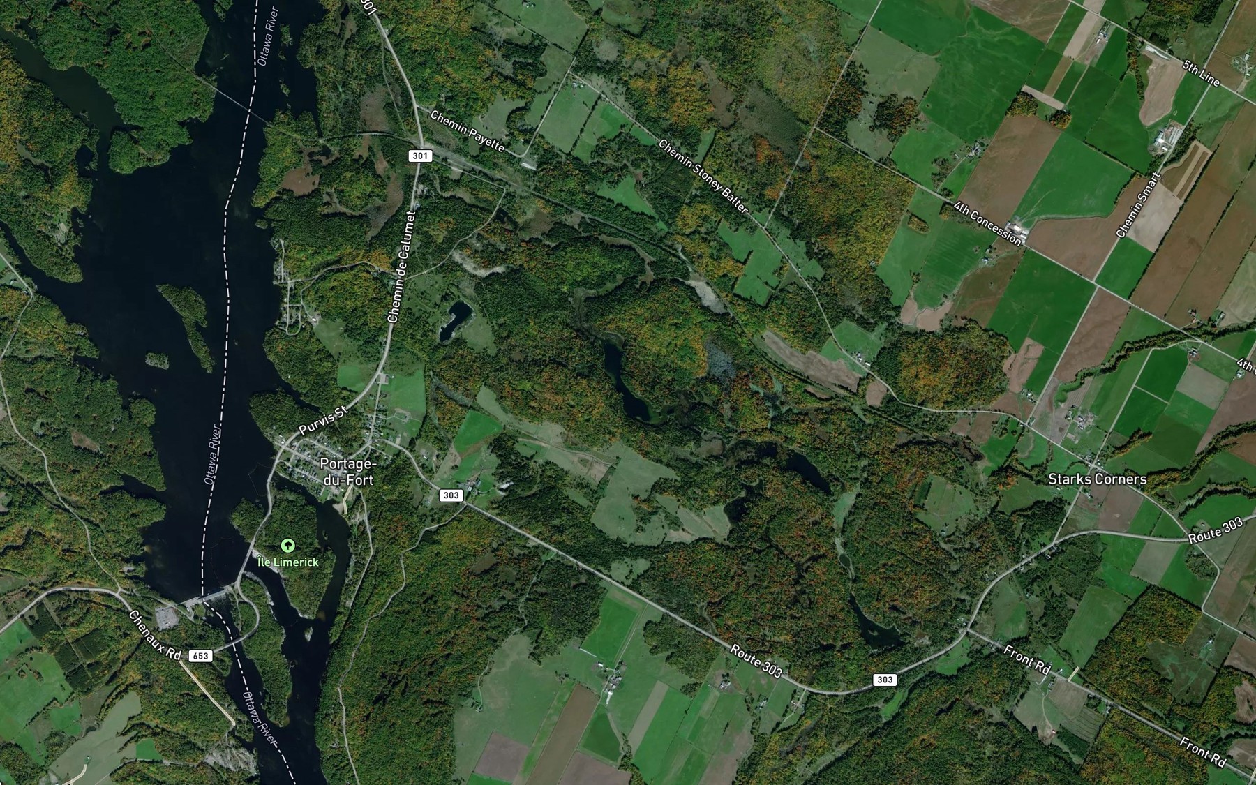 Satellite map of the Lac a McArthur
