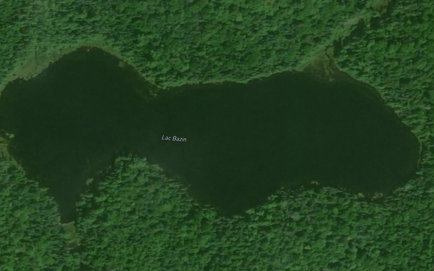 Satellite map of the Lac Bazin