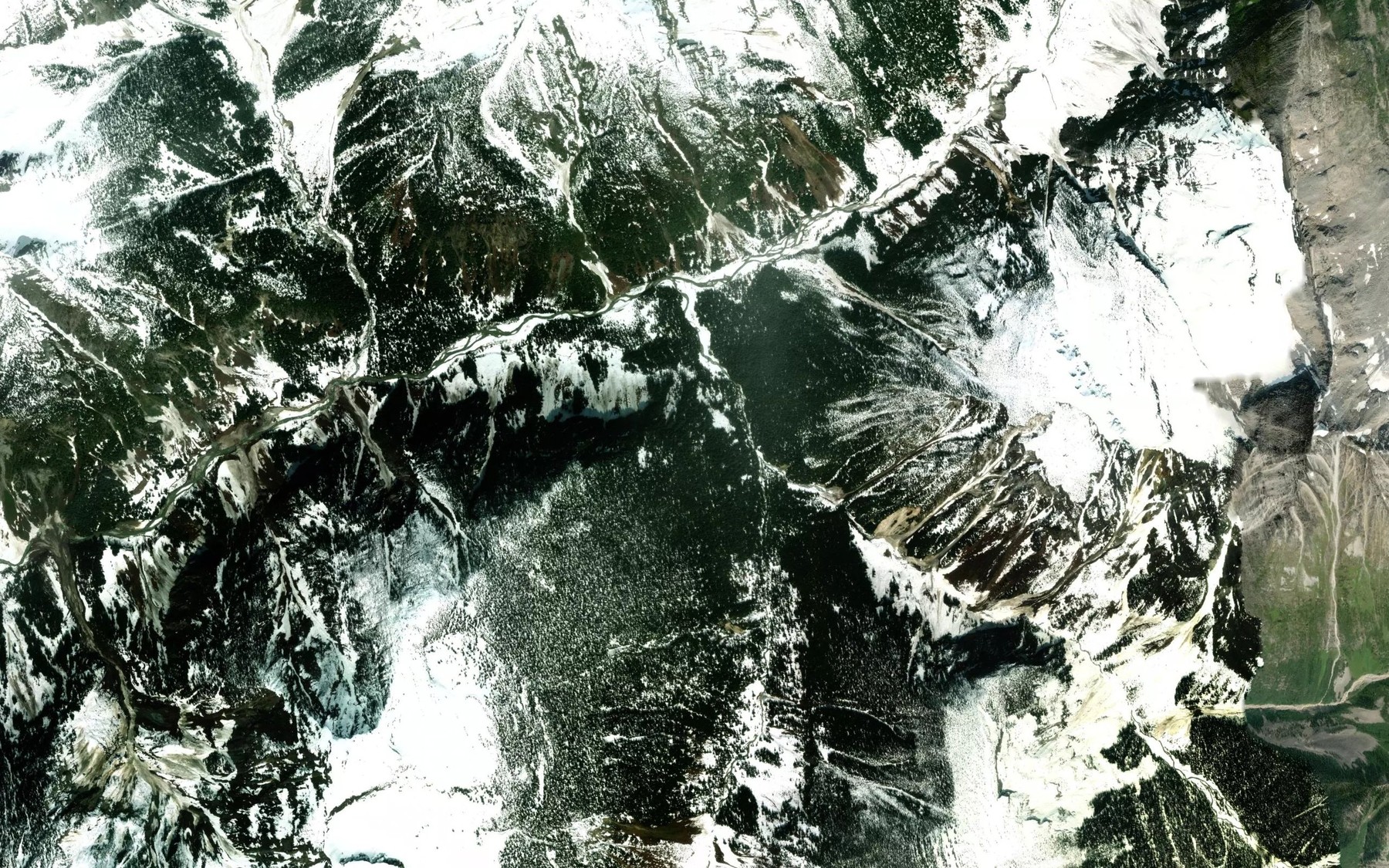 Satellite map of the Van Horne Brook
