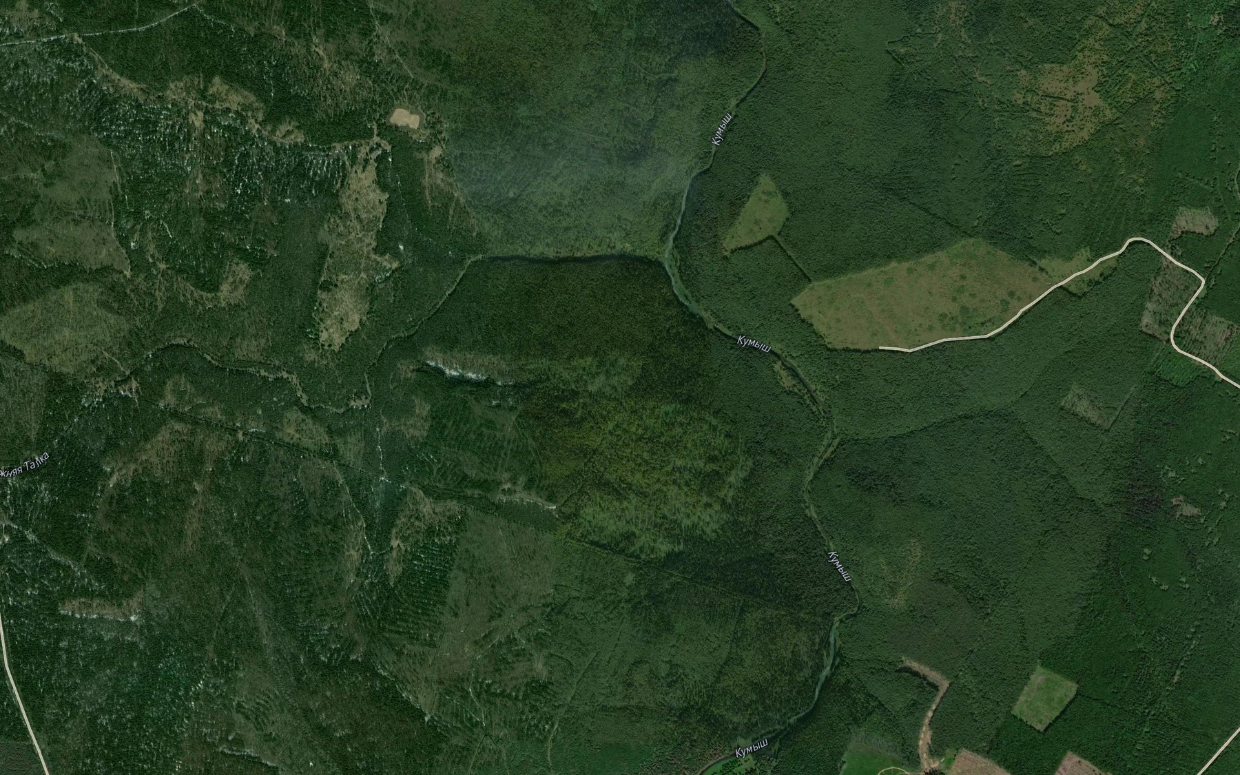 Satellite map of the Sukhoy Log