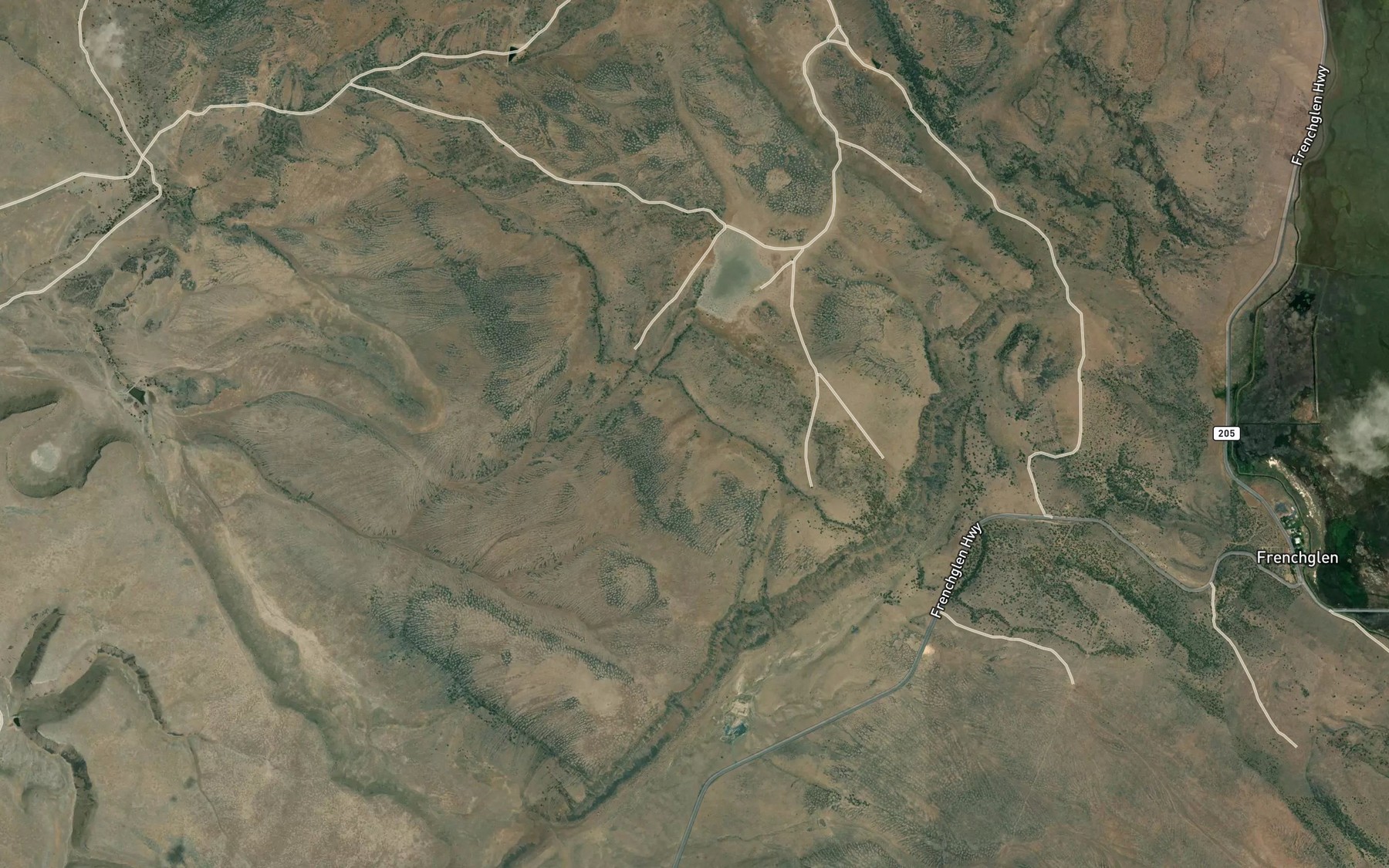Satellite map of the Antelope Spring