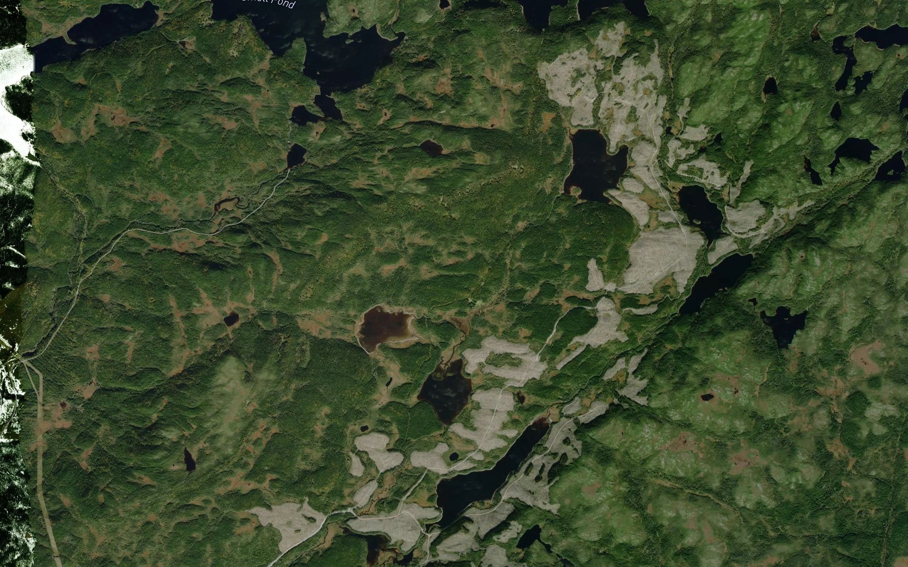 Satellite map of the Upper Pond