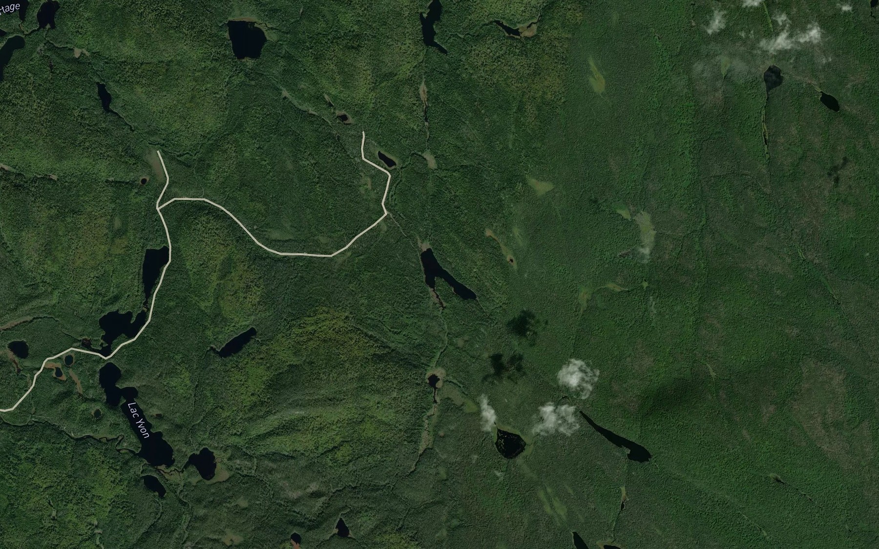 Satellite map of the Lac Brulot