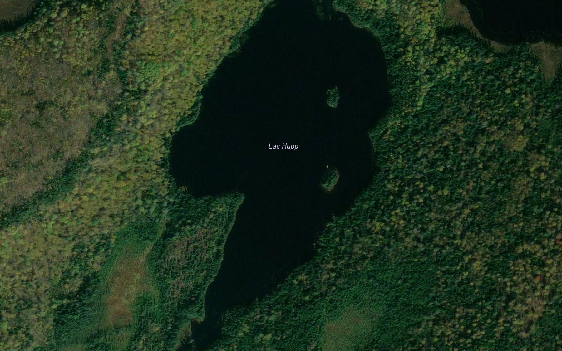 Satellite map of the Lac Hupp