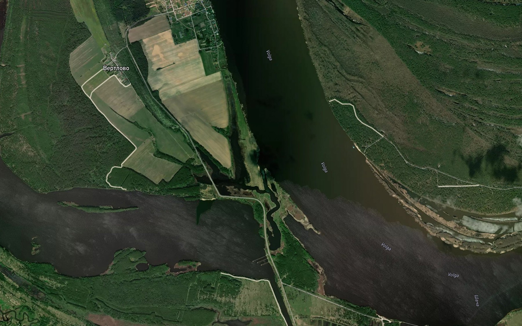 Satellite map of the Keshka