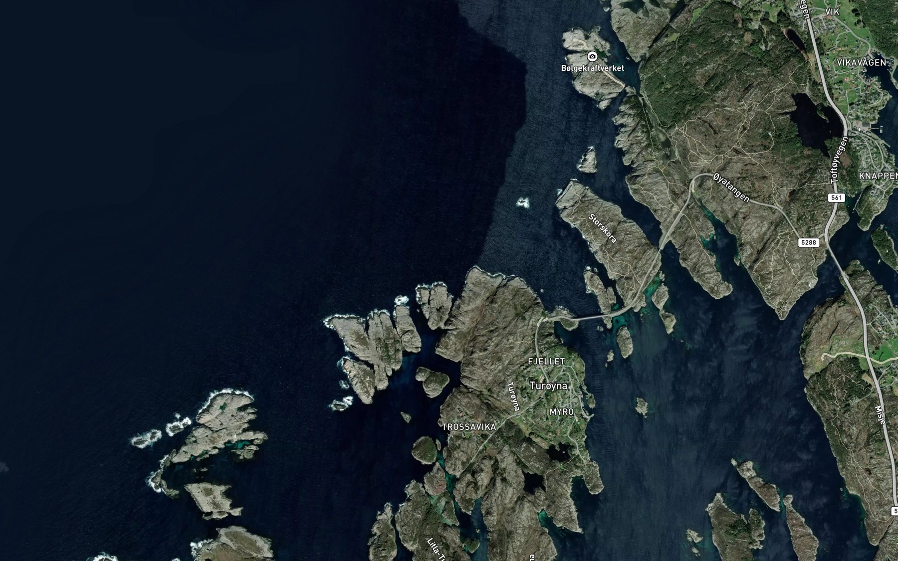 Satellite map of the Austra Gjona