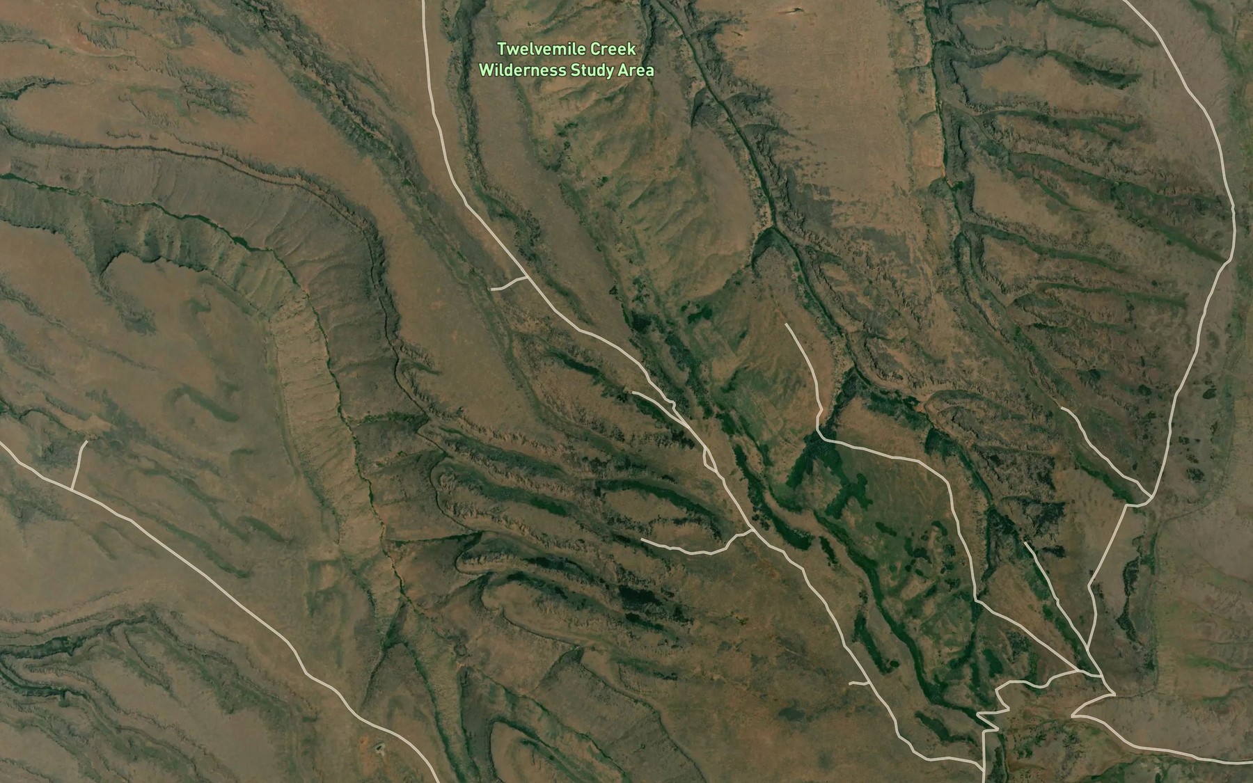 Satellite map of the Miracle Reservoir