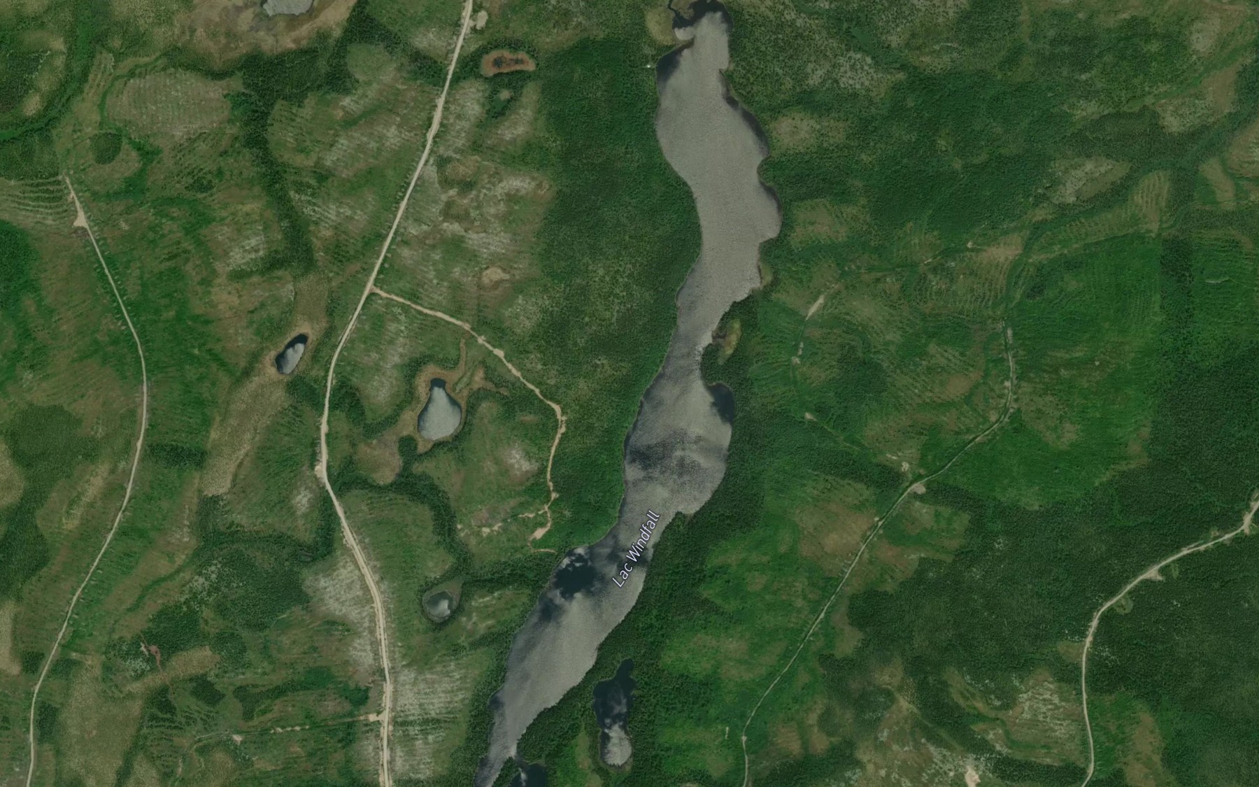 Satellite map of the Lac Windfall